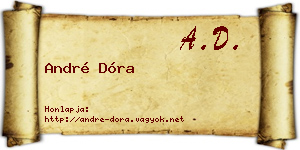 André Dóra névjegykártya