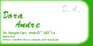 dora andre business card